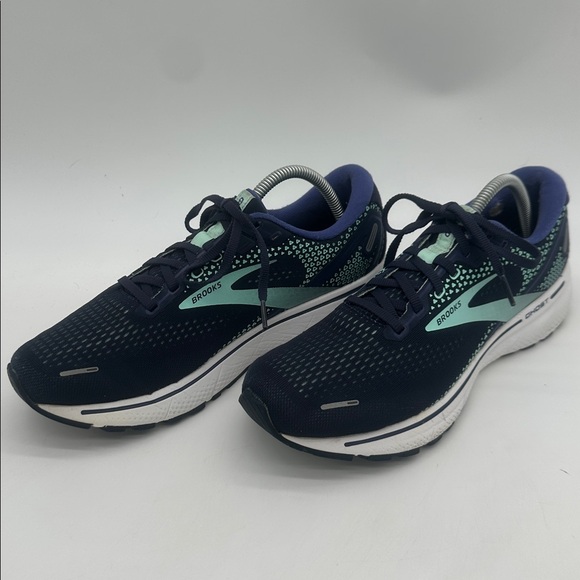 Brooks Ghost 14 Running Athletic Shoe Sneaker Navy Aqua Women's Size 10.5W - Picture 8 of 15